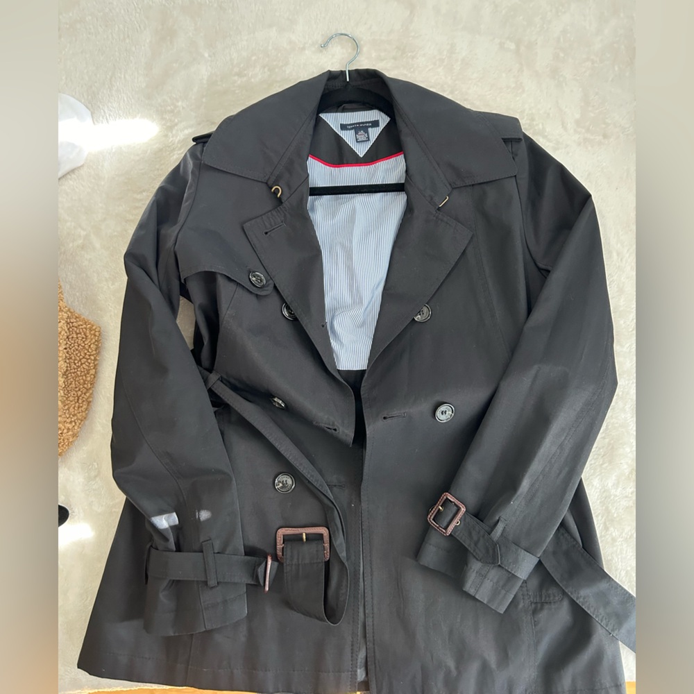 Tommy Hilfiger  mid length trench coat.